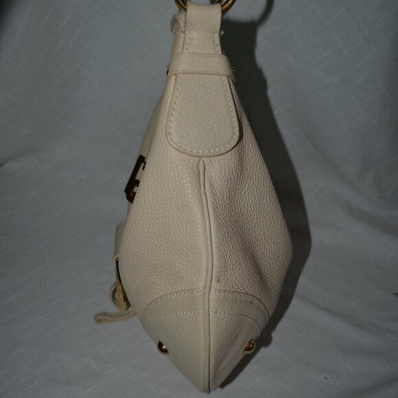 Dolce & Gabbana Ivory Pebbled Leather Shoulder Strap Handbag - Picture 7 of 12